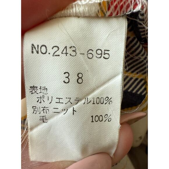 Rare VTG Whimsy Novelty Dog Print Plaid Teacher Button Up Blouse Equestrian S/M - Picture 12 of 13